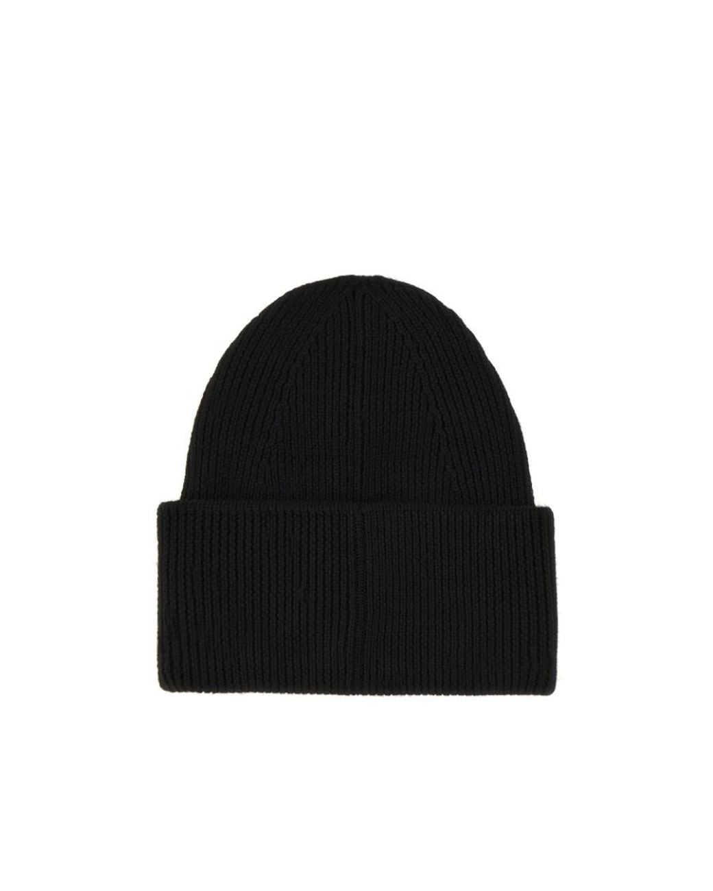 Off-White c/o Virgil Abloh Black Logo-Appliqué Wool Beanie