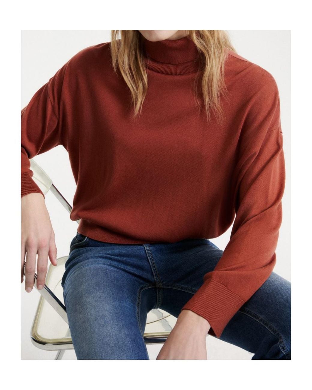 Marella Red Turtleneck Sweater
