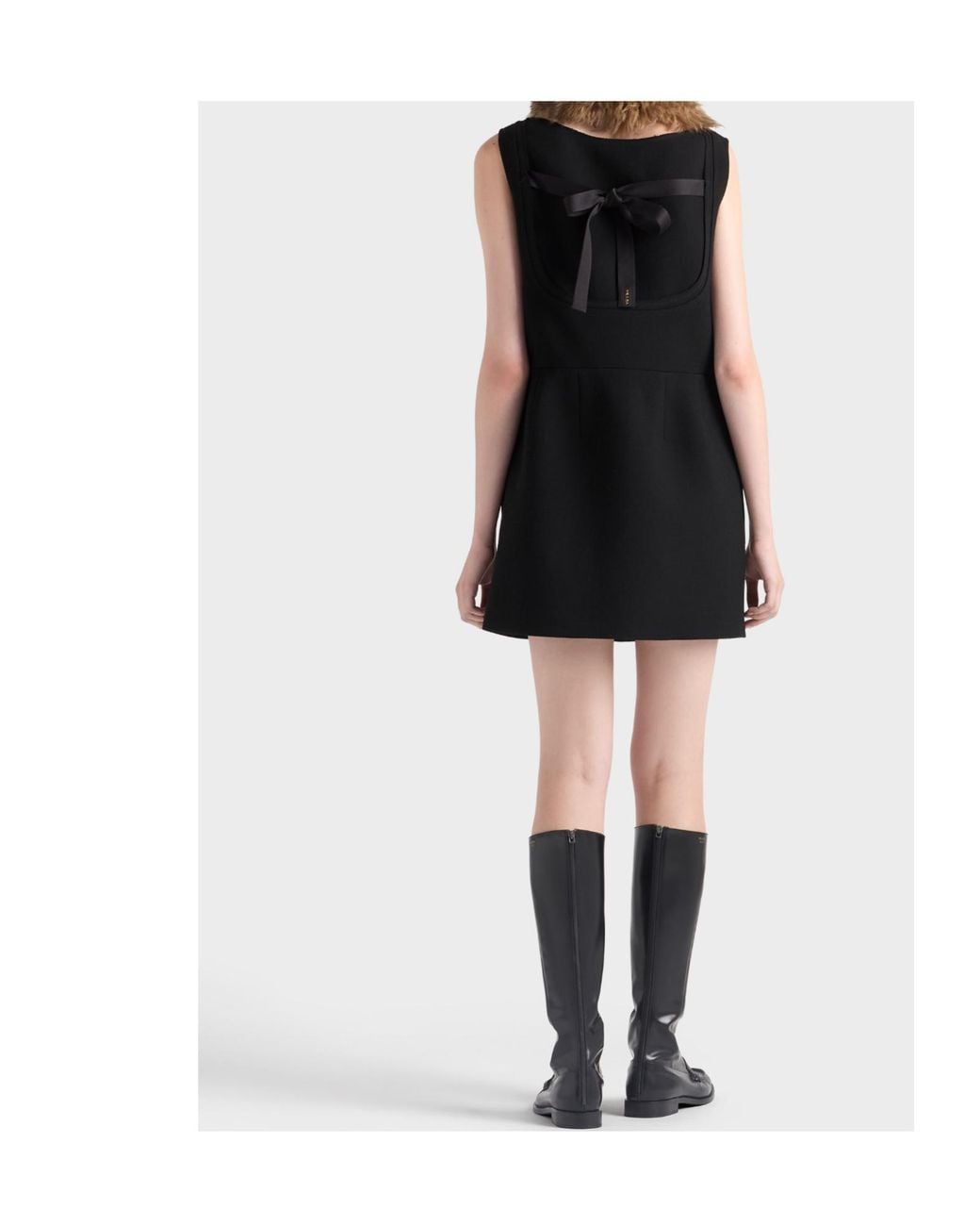 Prada Black Crewneck Sleeveless Dress