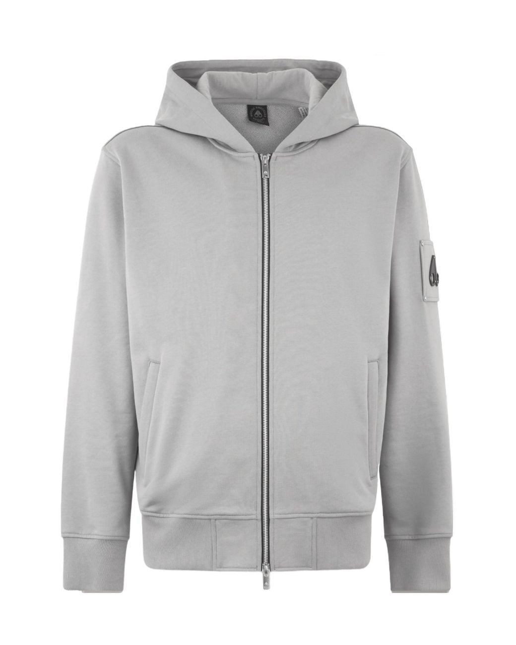 Moose Knuckles Gray Hartsfield Zip-Up Hoodie for men