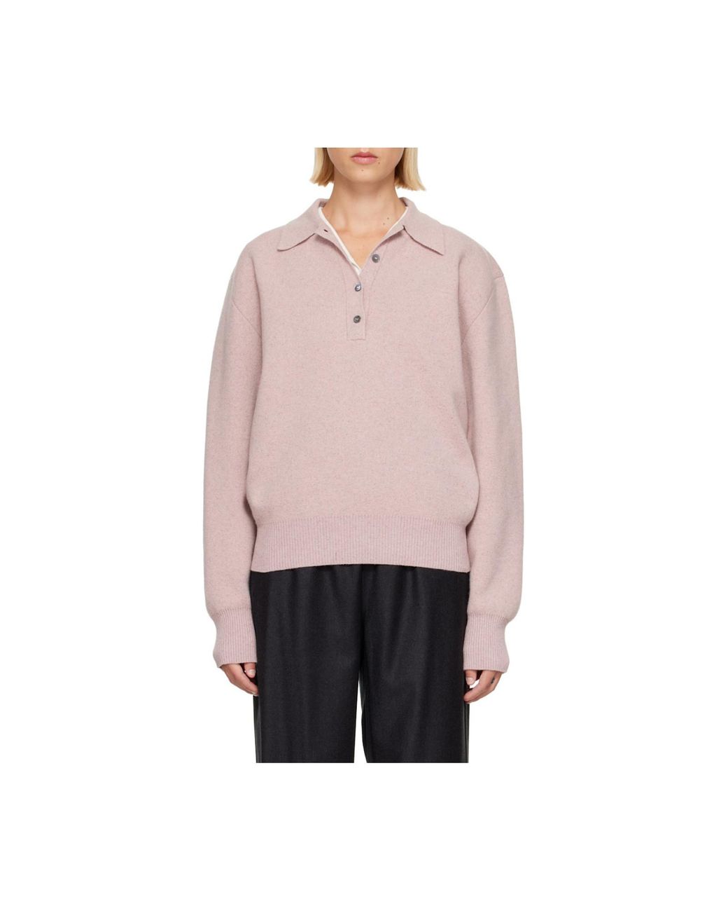 Rohe Purple Knitted Polo Shirt