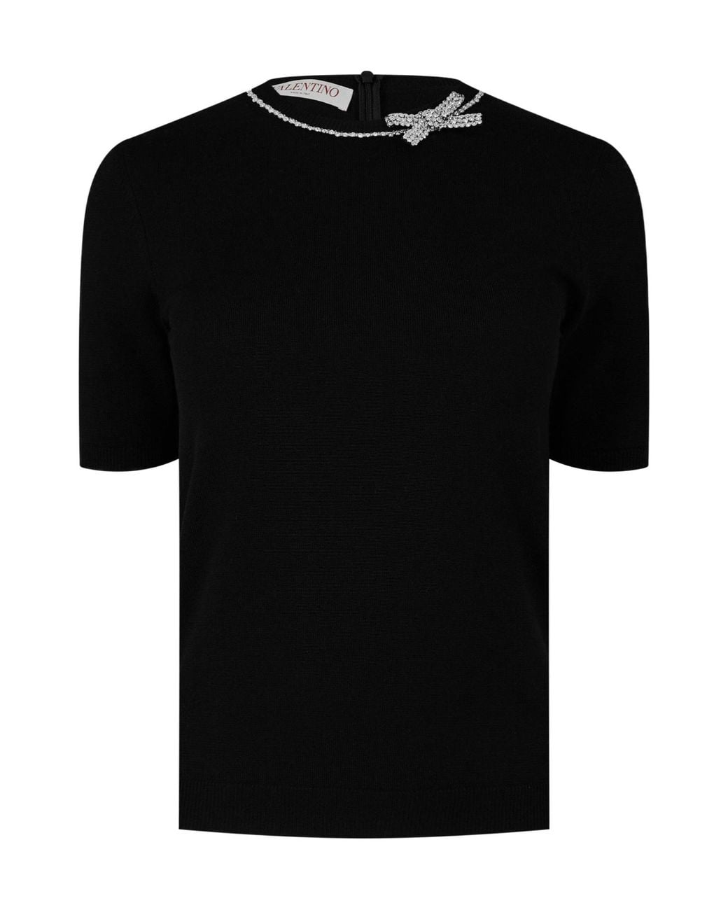 Valentino Black Fitted Short-Sleeved Shirts