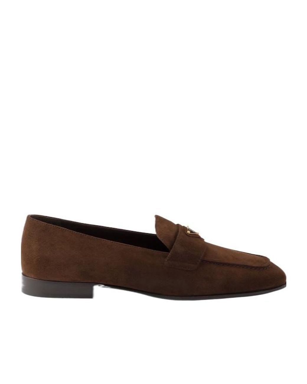 Prada Brown Suede Loafers