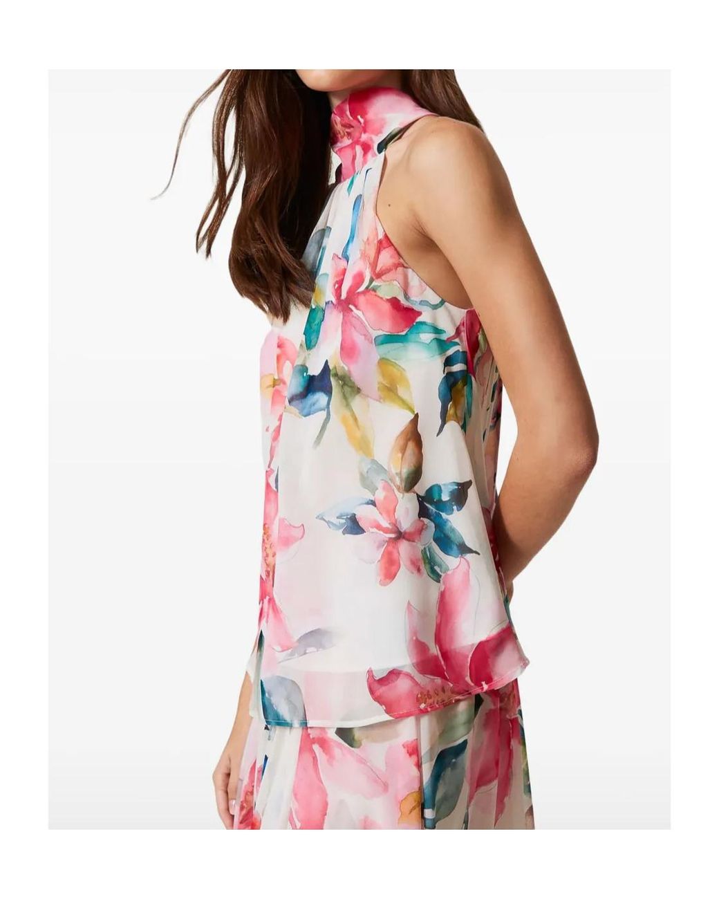 Twinset Pink Floral-Print Top
