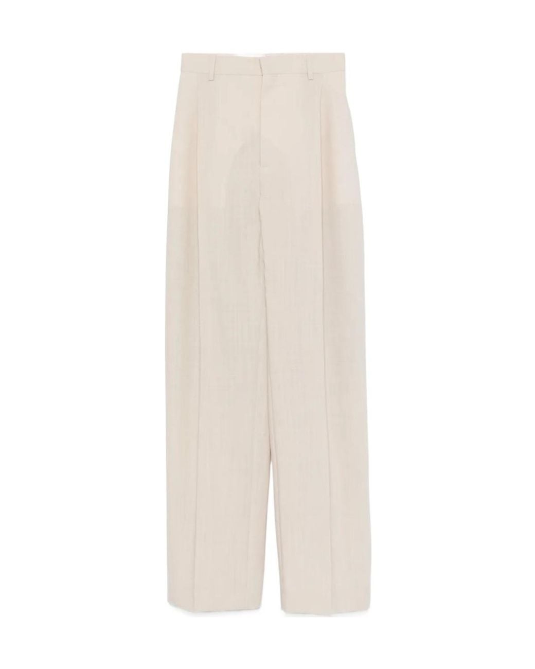 Wardrobe NYC White Pleated Trousers
