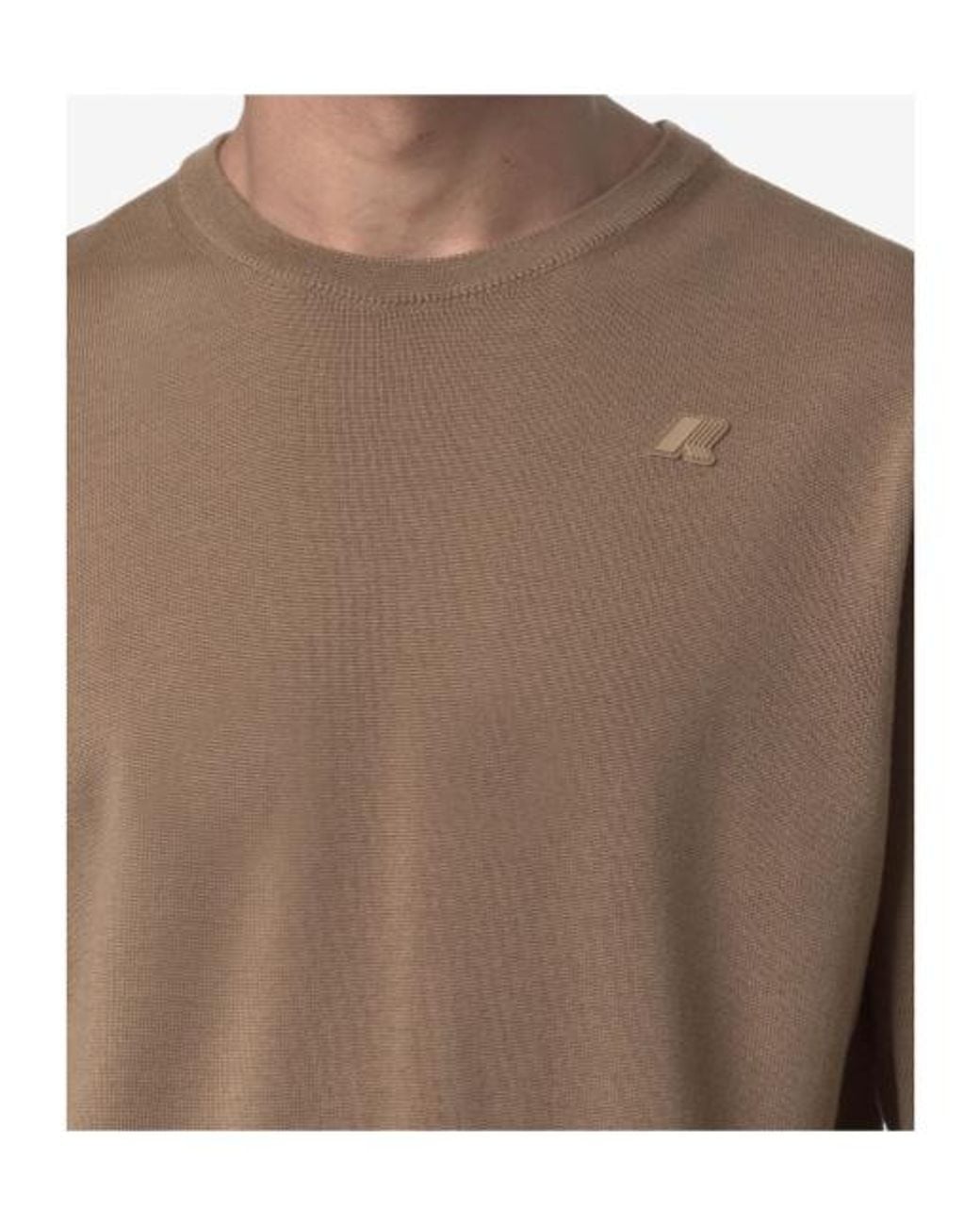 K-Way Brown Crew Neck Sweater for men
