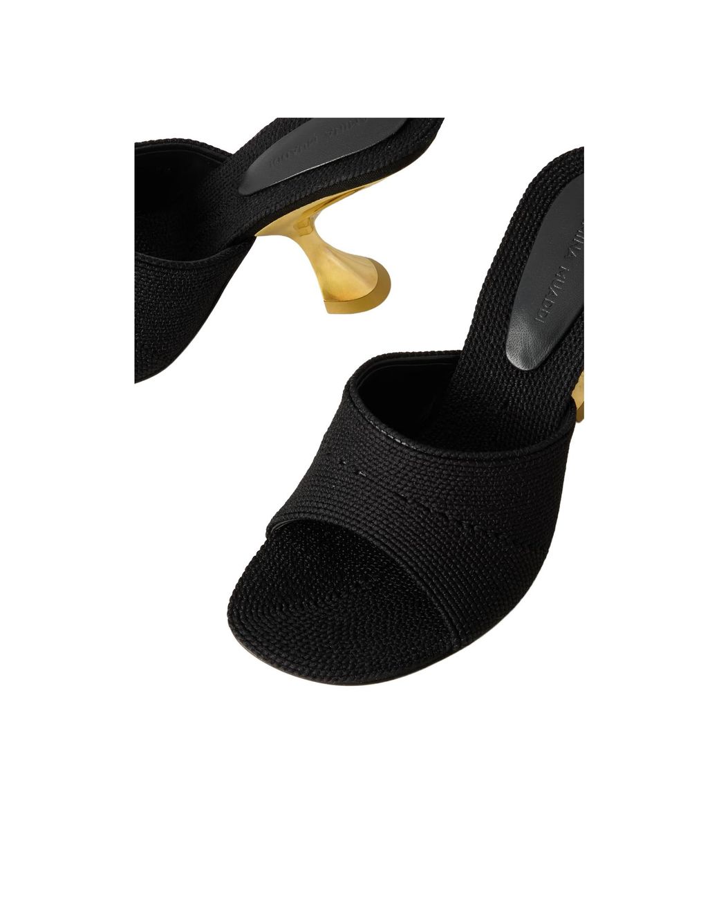 AMINA MUADDI Black Cotton Mules