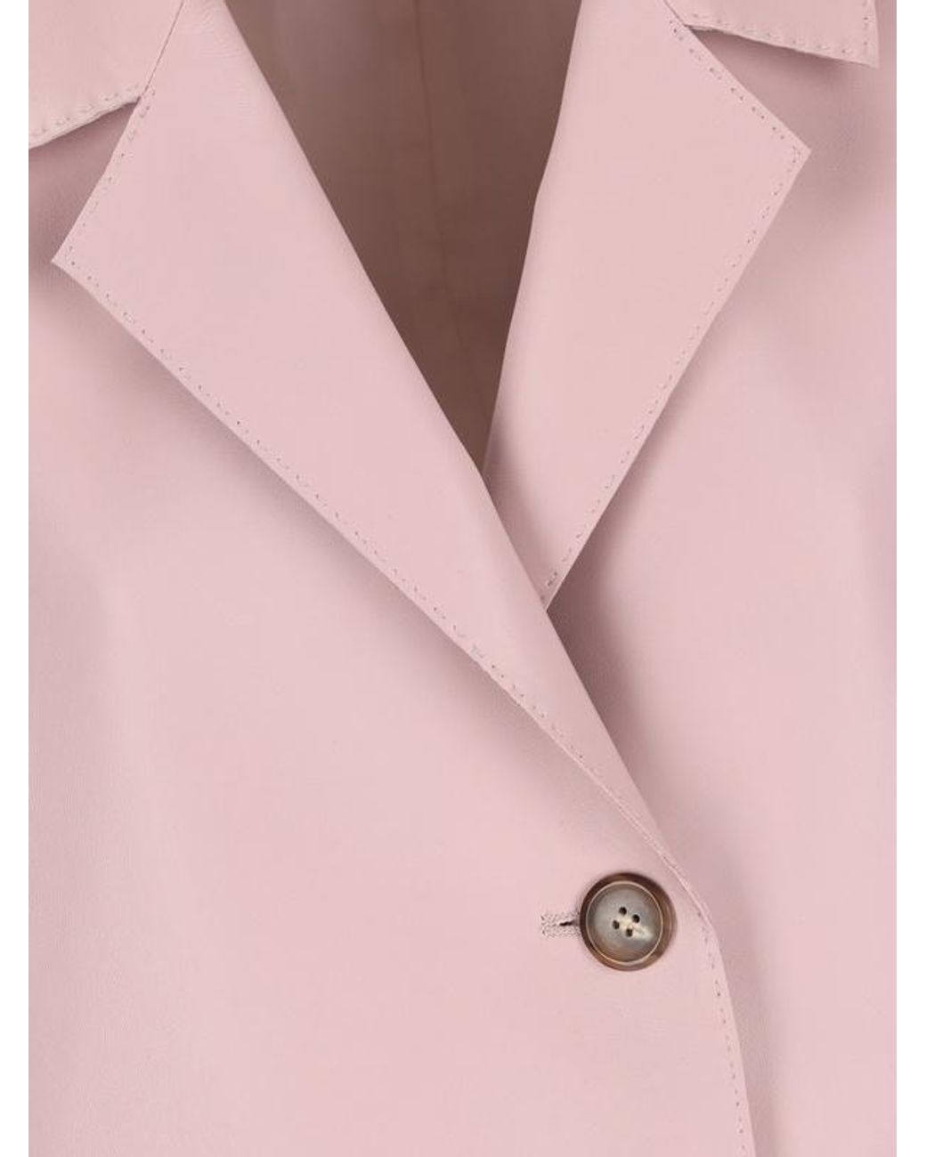 Prada Pink Nappa Leather Coat