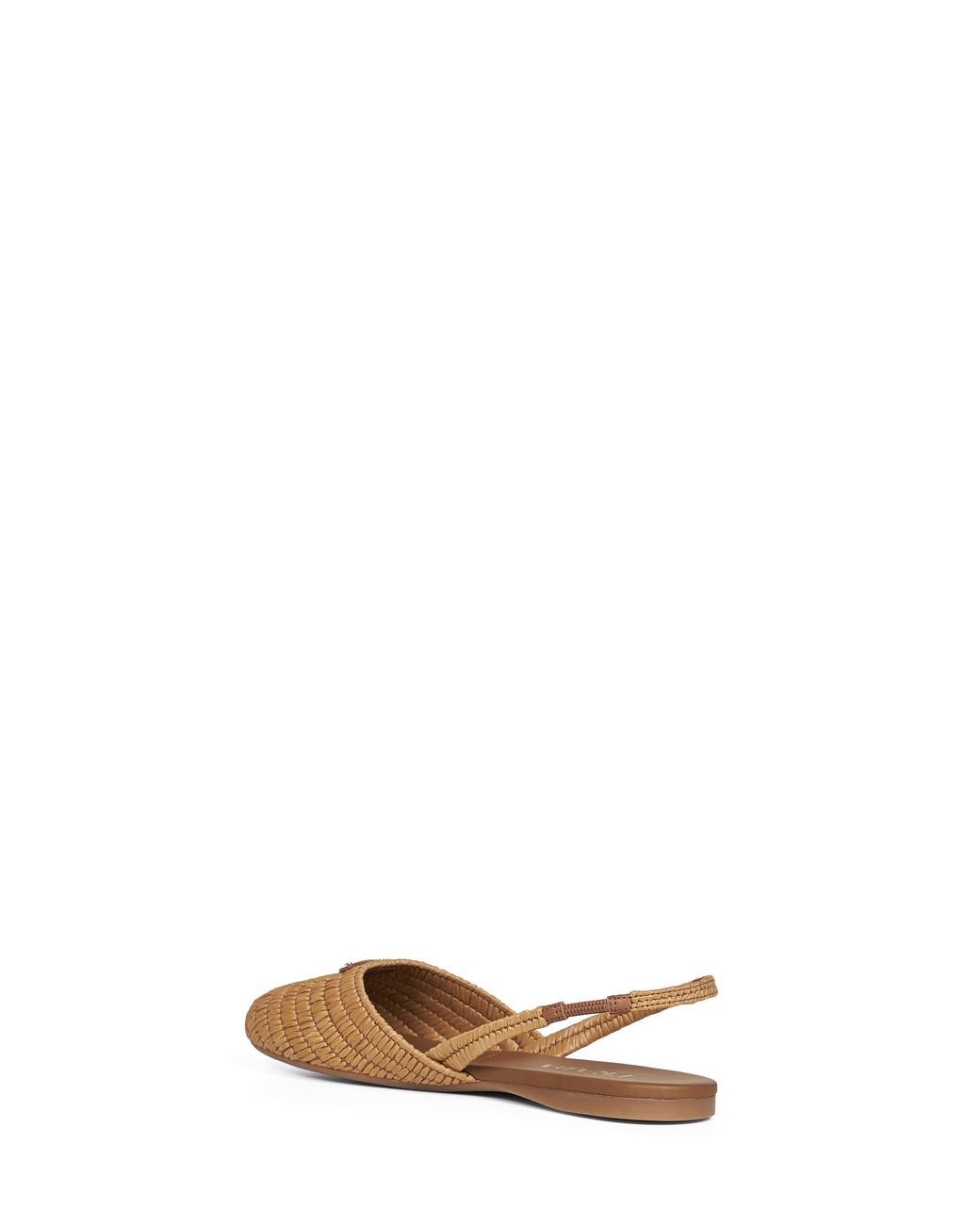 Prada Brown Triangle-Logo Crochet Ballet Flats