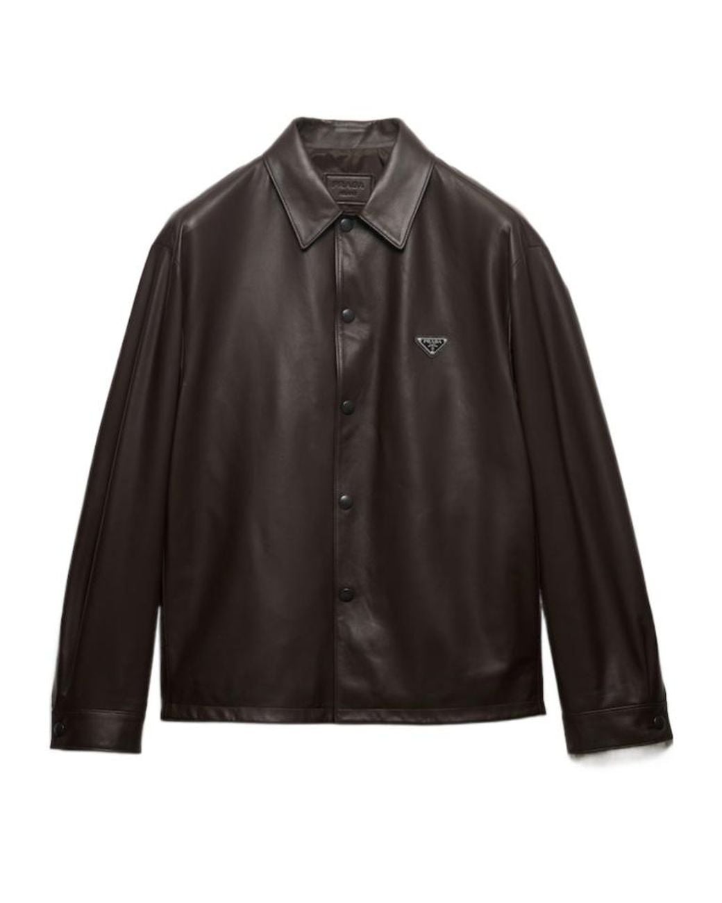 Prada Black Nappa Leather Shirt for men