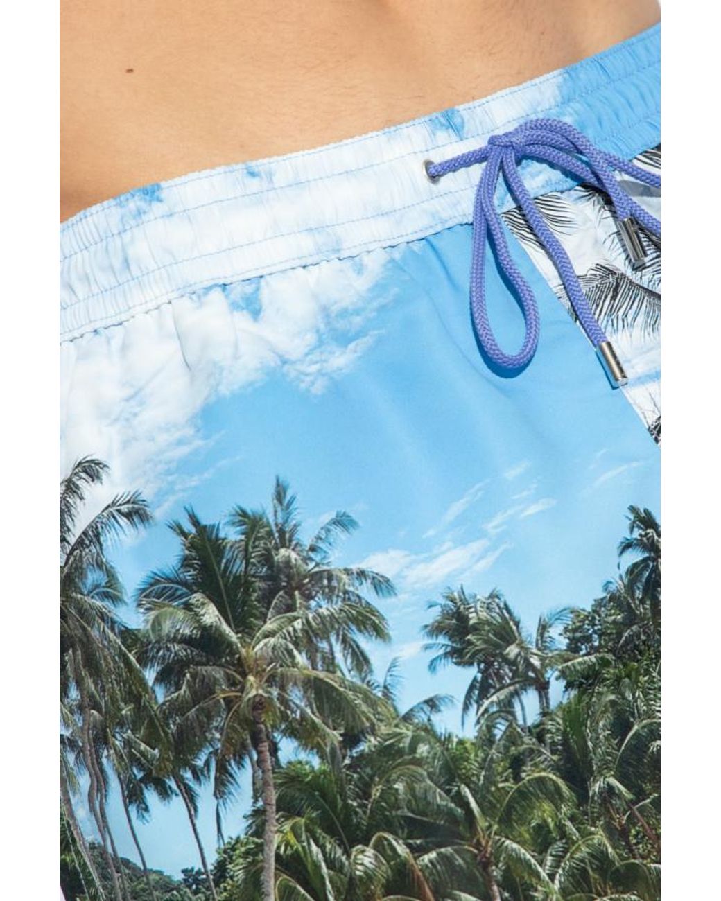 Paul Smith Blue Paradise-Print Swimming Shorts for men