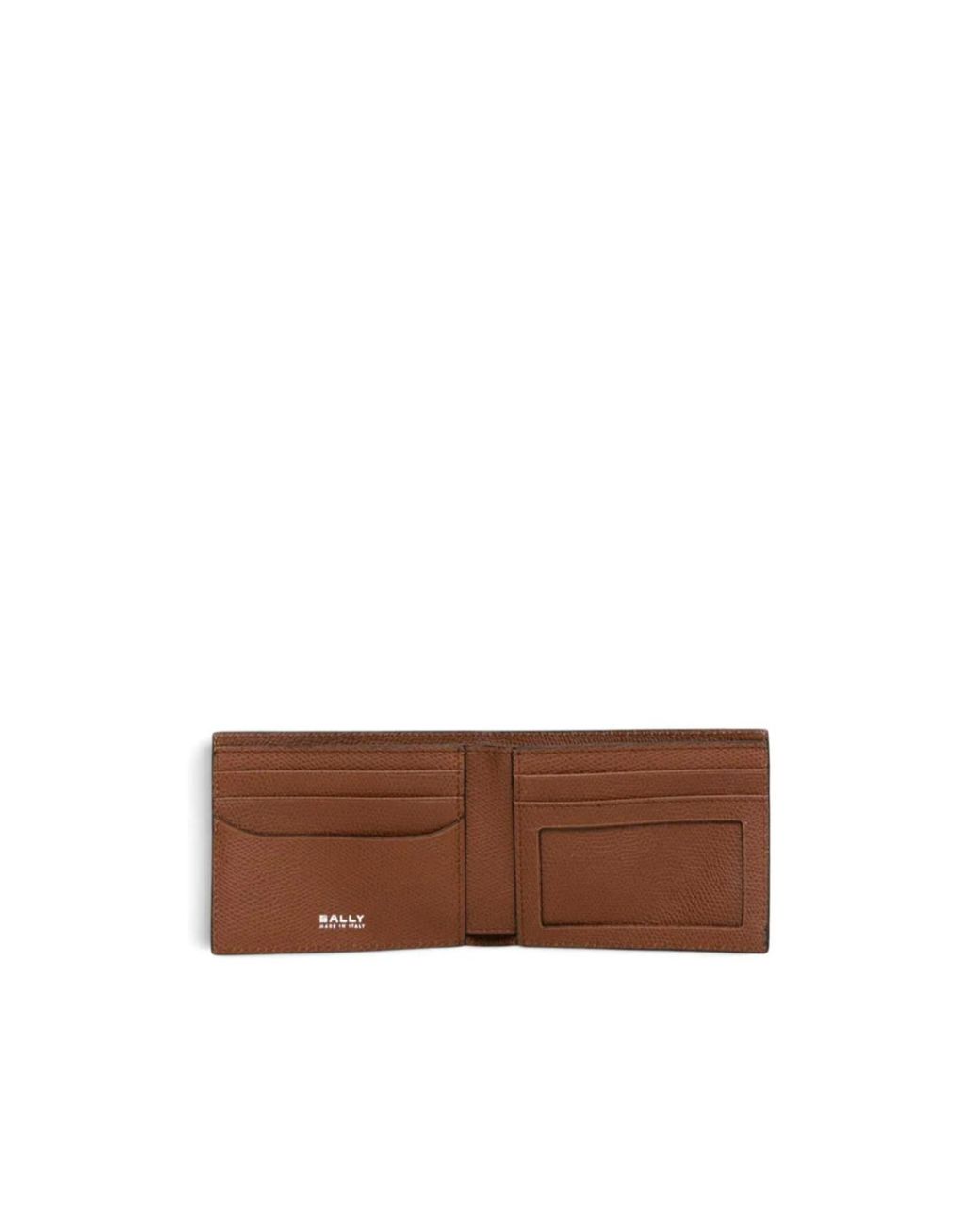 Bally Brown Logo Flip Wallet for men