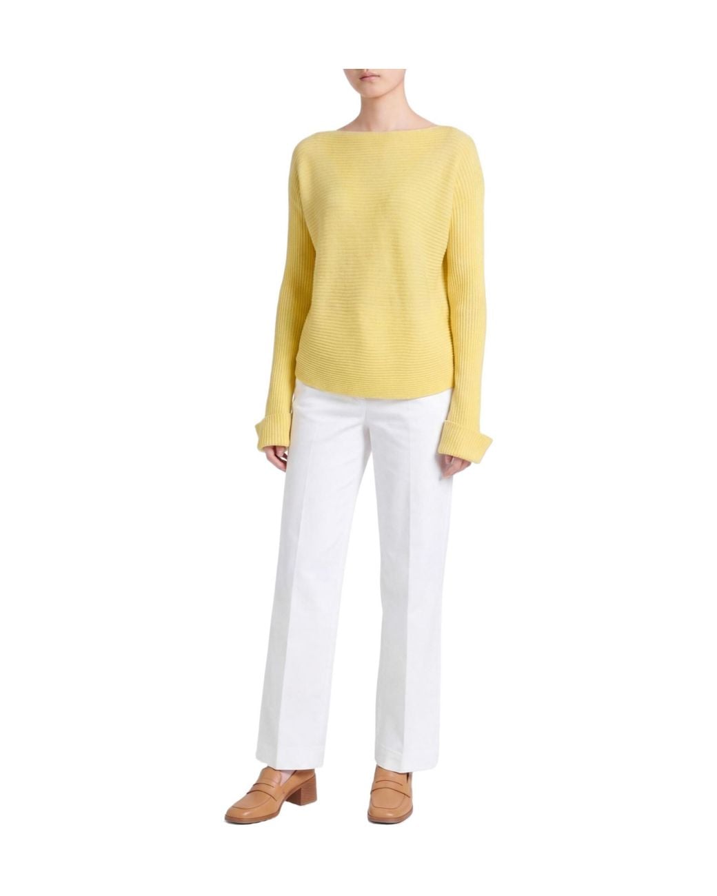 MAX&Co. Yellow Solid-Color Lightweight Knitwear