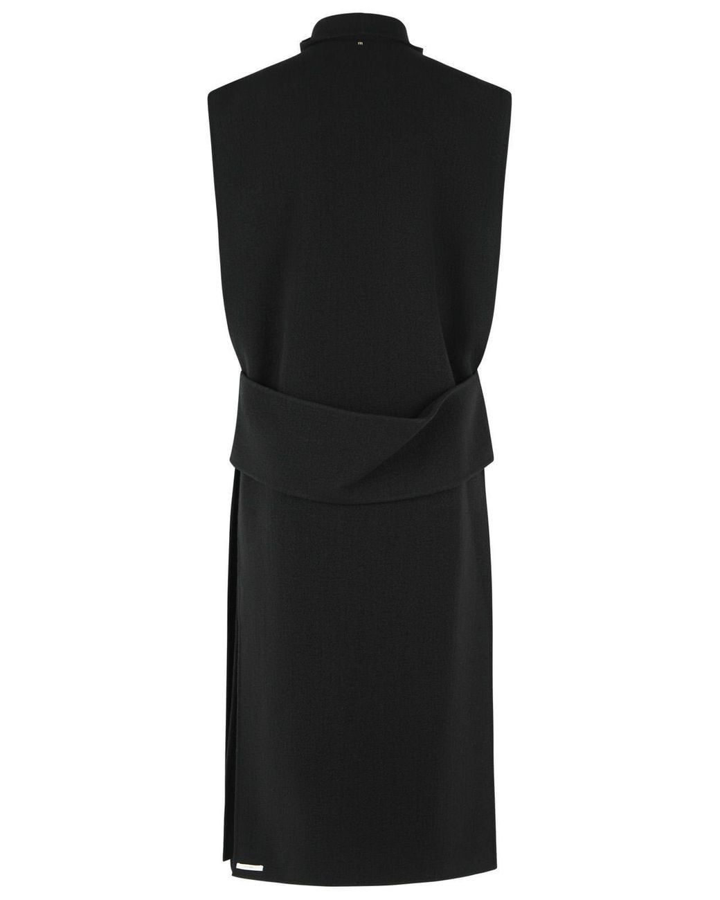 Sportmax Black 'Nigelle' Sleeveless Wool And Cashmere Coat