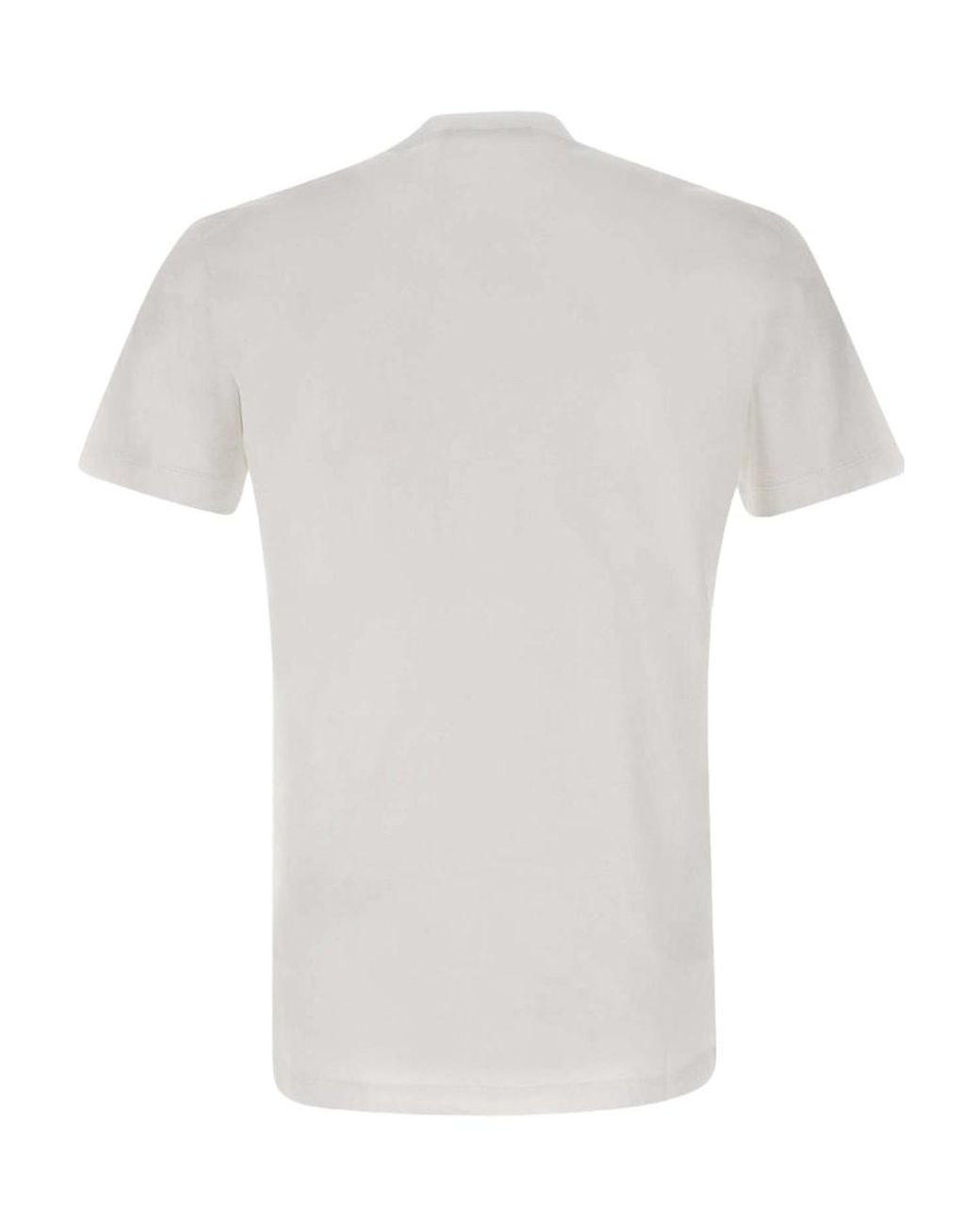 DSquared² White D2 Logo Patch Crewneck T-Shirt for men