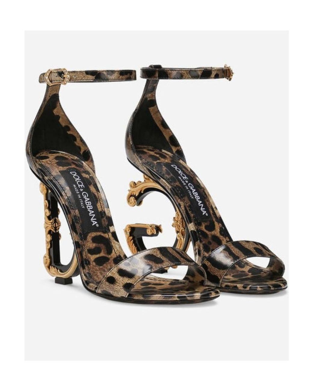 Dolce & Gabbana Metallic D-Heeled Sandals