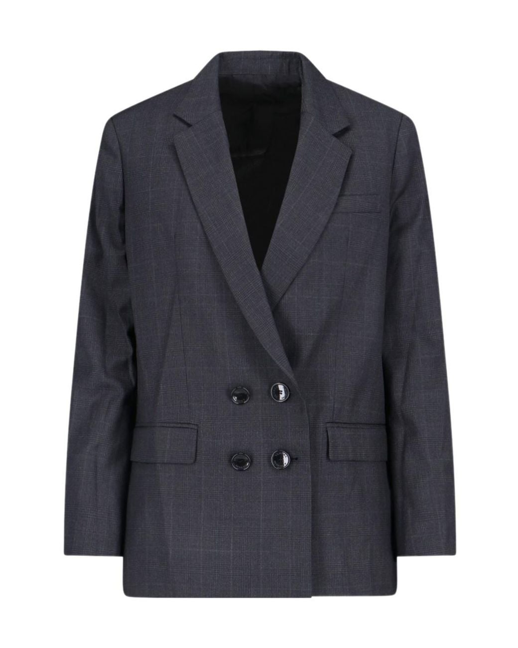 Isabel Marant Blue Checked Double Breasted Blazer