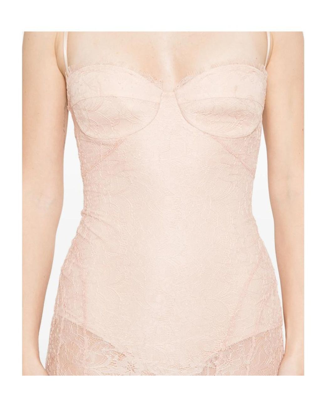 Elisabetta Franchi Pink Lace Maxi Dress