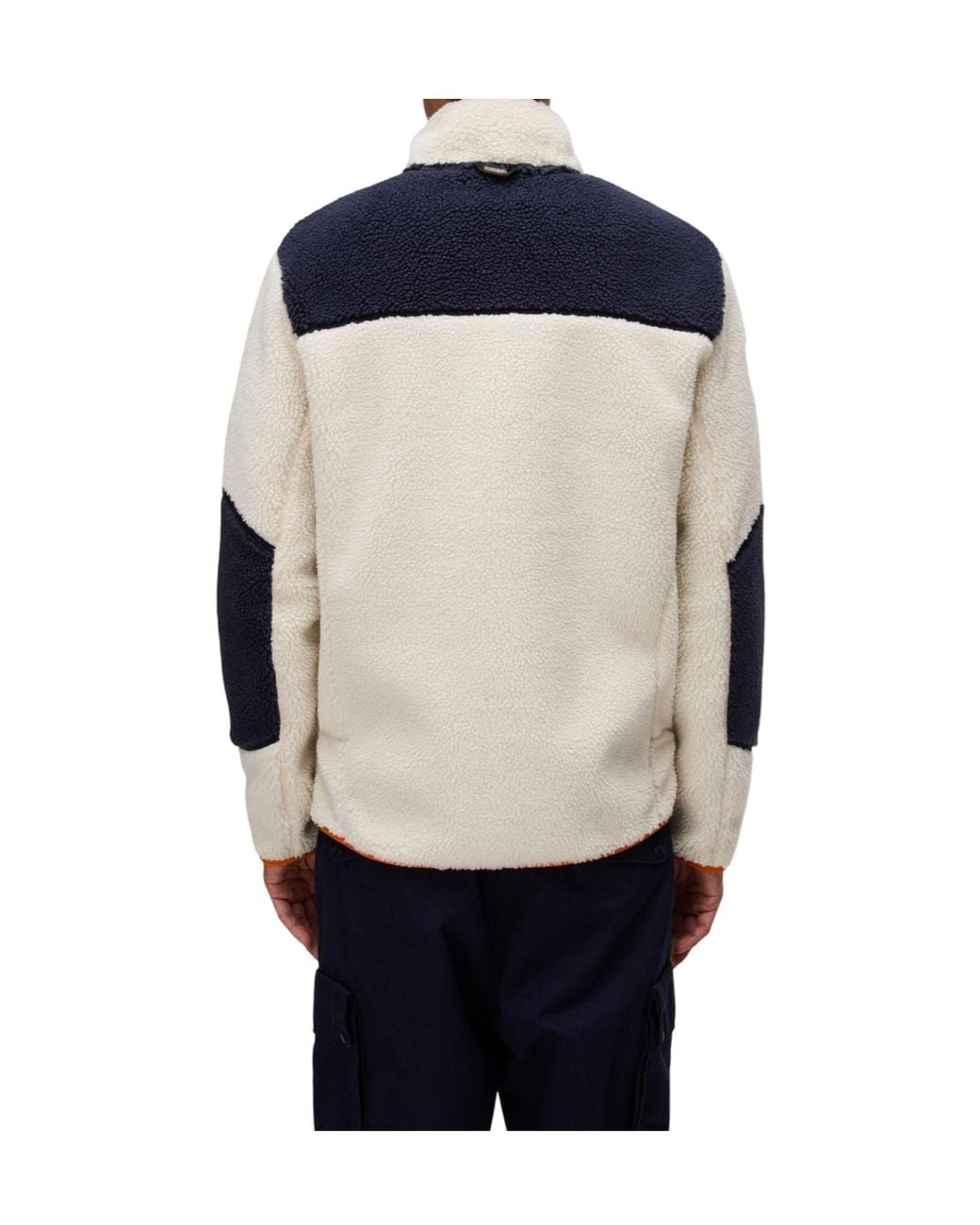 Napapijri Blue Long-Sleeved Fleece Jacket for men