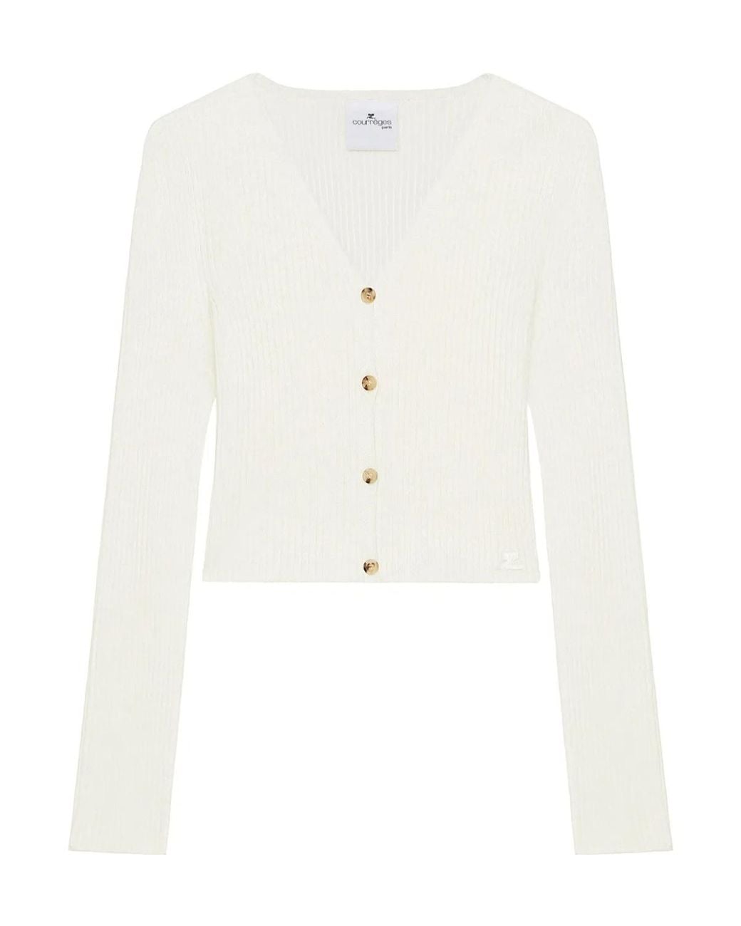 Courreges White Solar Cardigan