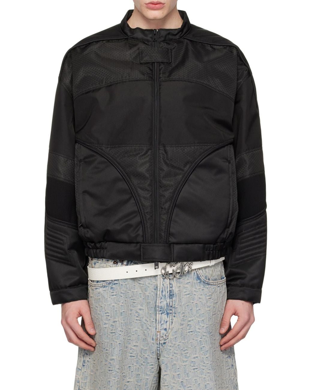 Acne Black Panelled Padded Jacket for men