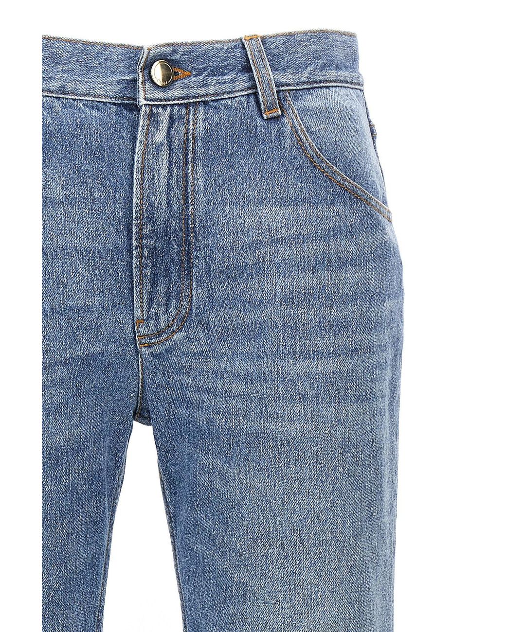 Chloé Blue Chloé Cropped Bootcut Jeans