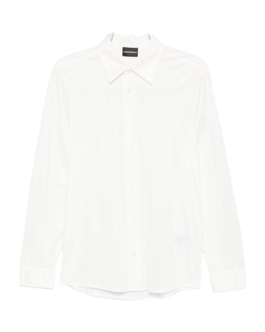 Emporio Armani White Logo-Detail Shirt for men