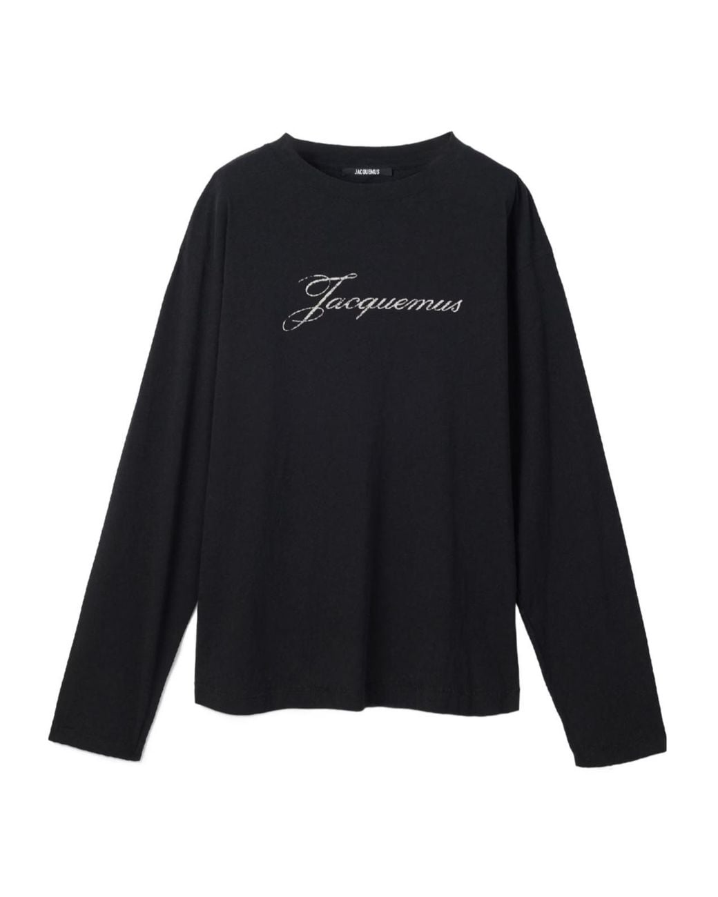 Jacquemus Black Crewneck Long-Sleeve T-Shirt for men