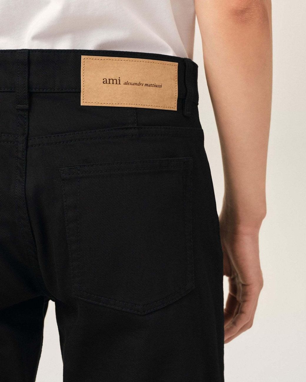 AMI Black Ami Straight-Leg Jeans for men