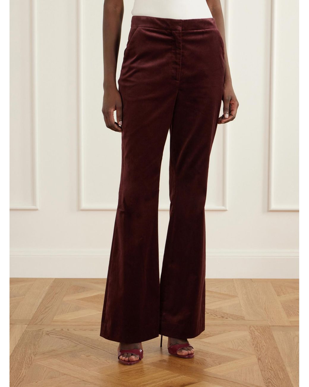 Veronica Beard Red Vintage Flare Pants