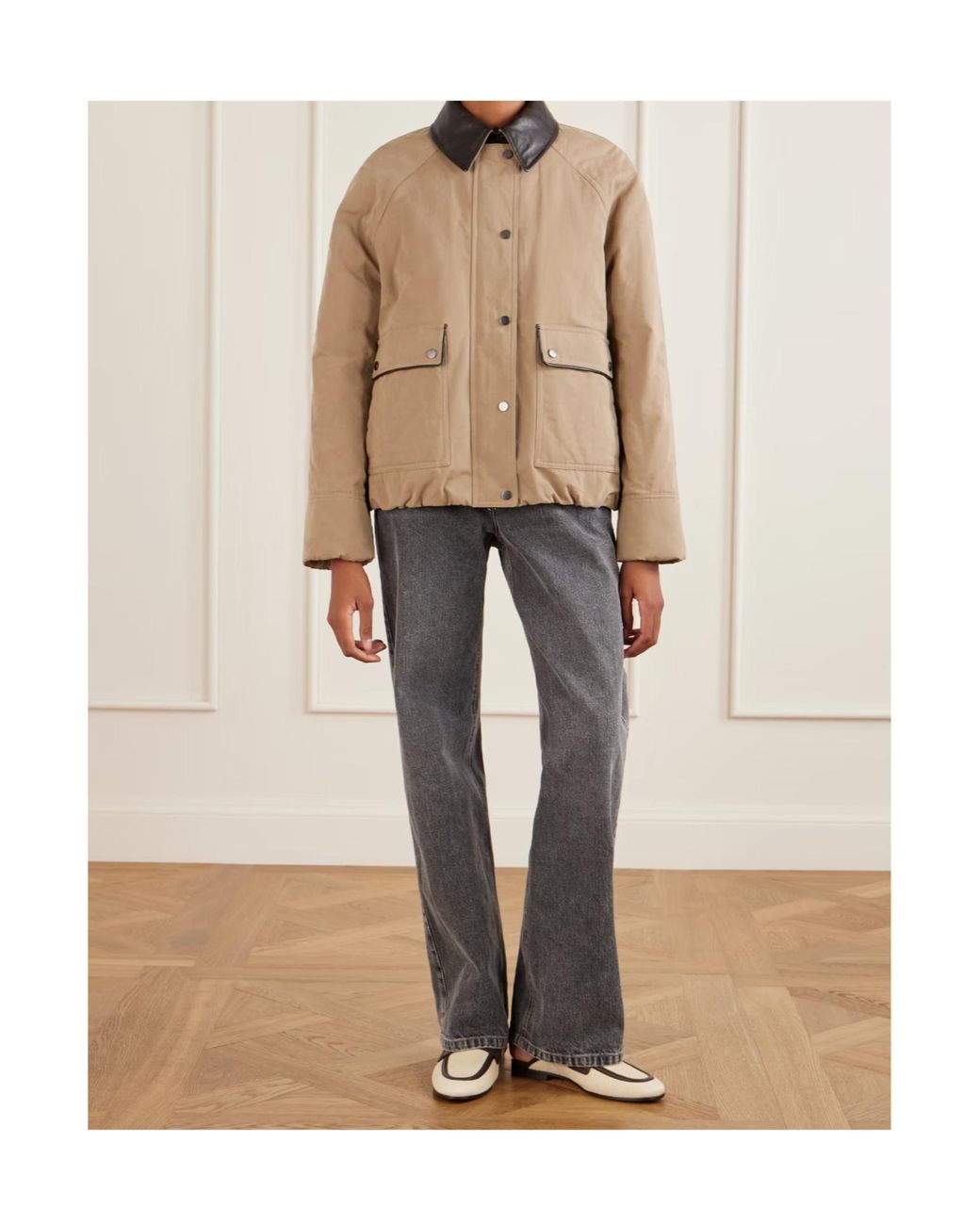 Brunello Cucinelli Natural Leather Collar Coat