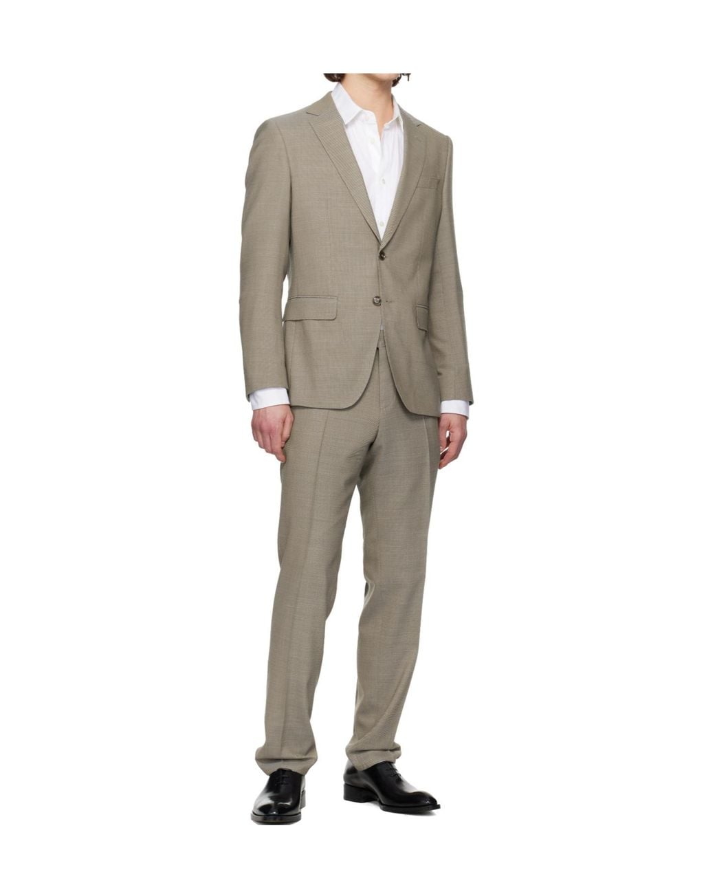 Boss Gray Two-Piece Tailored Suit for men