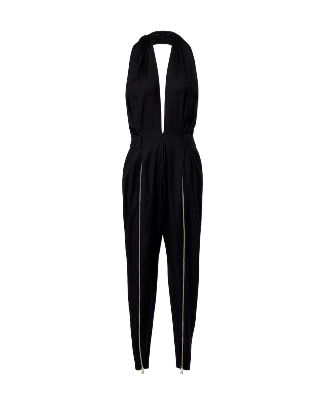 Coperni Black Halterneck Virgin Wool Jumpsuit