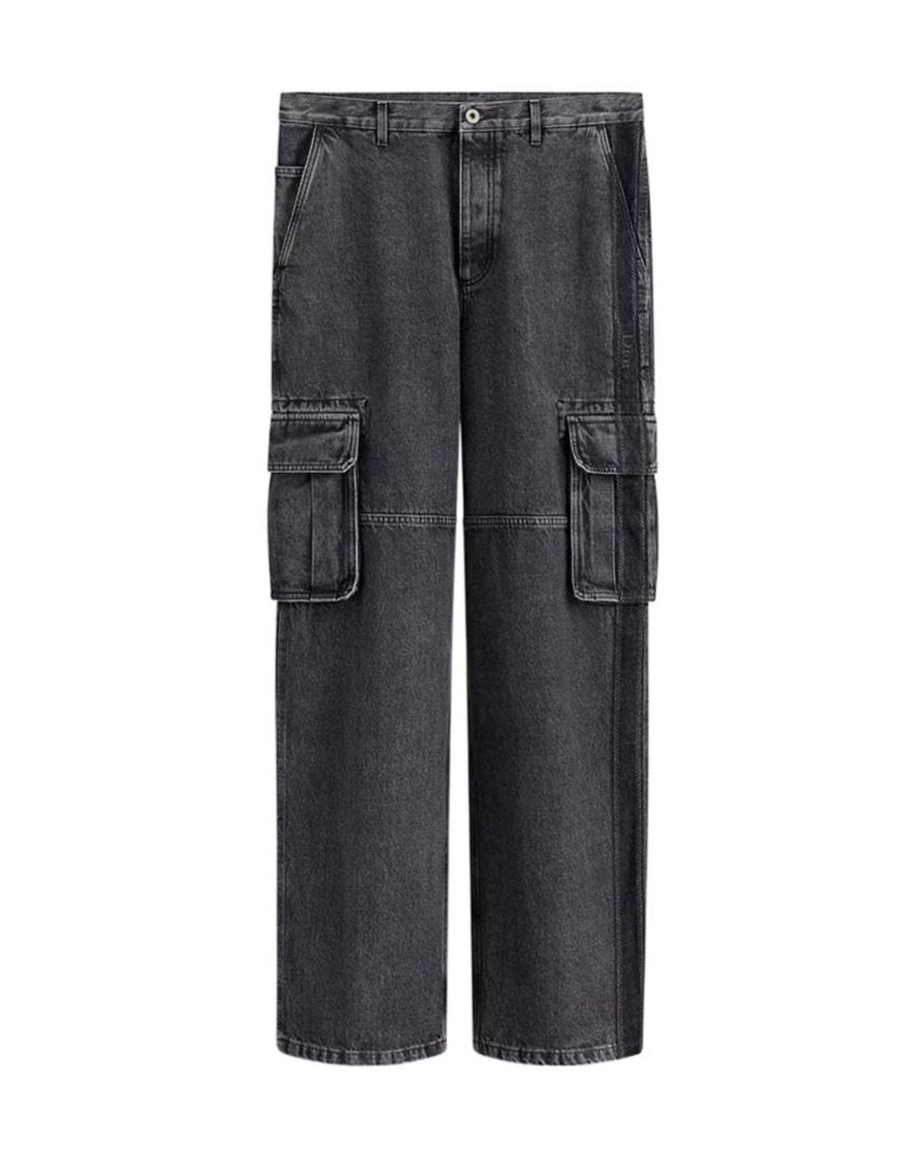 Dior Gray Cargo Jeans for men