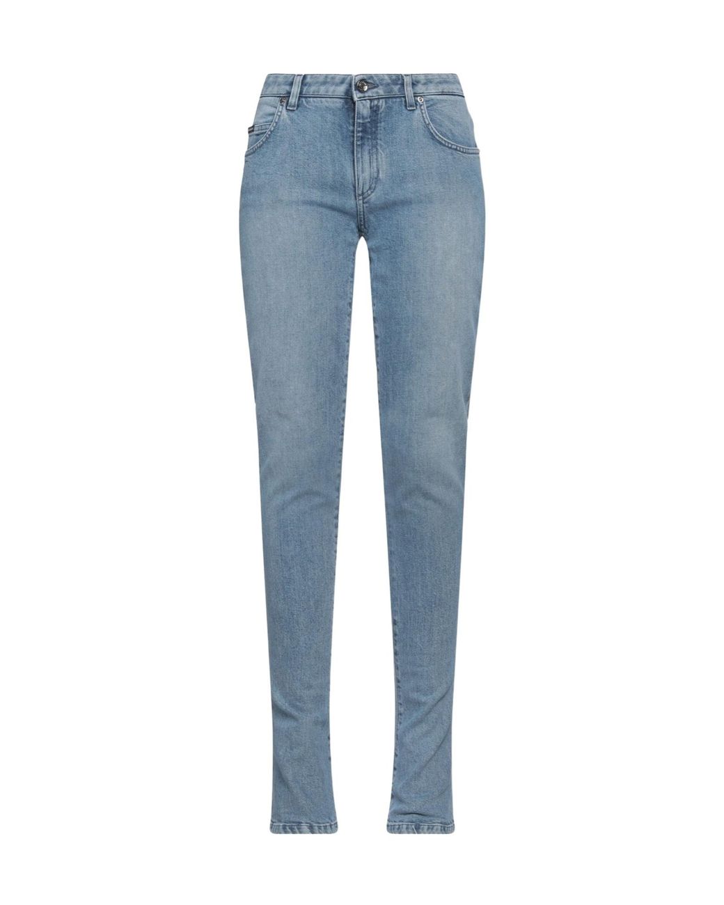 Dolce & Gabbana Blue Light Color Stretch Denim Bootcut Pants