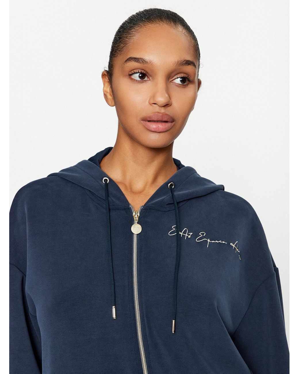EA7 Blue Long-Sleeved Sweater