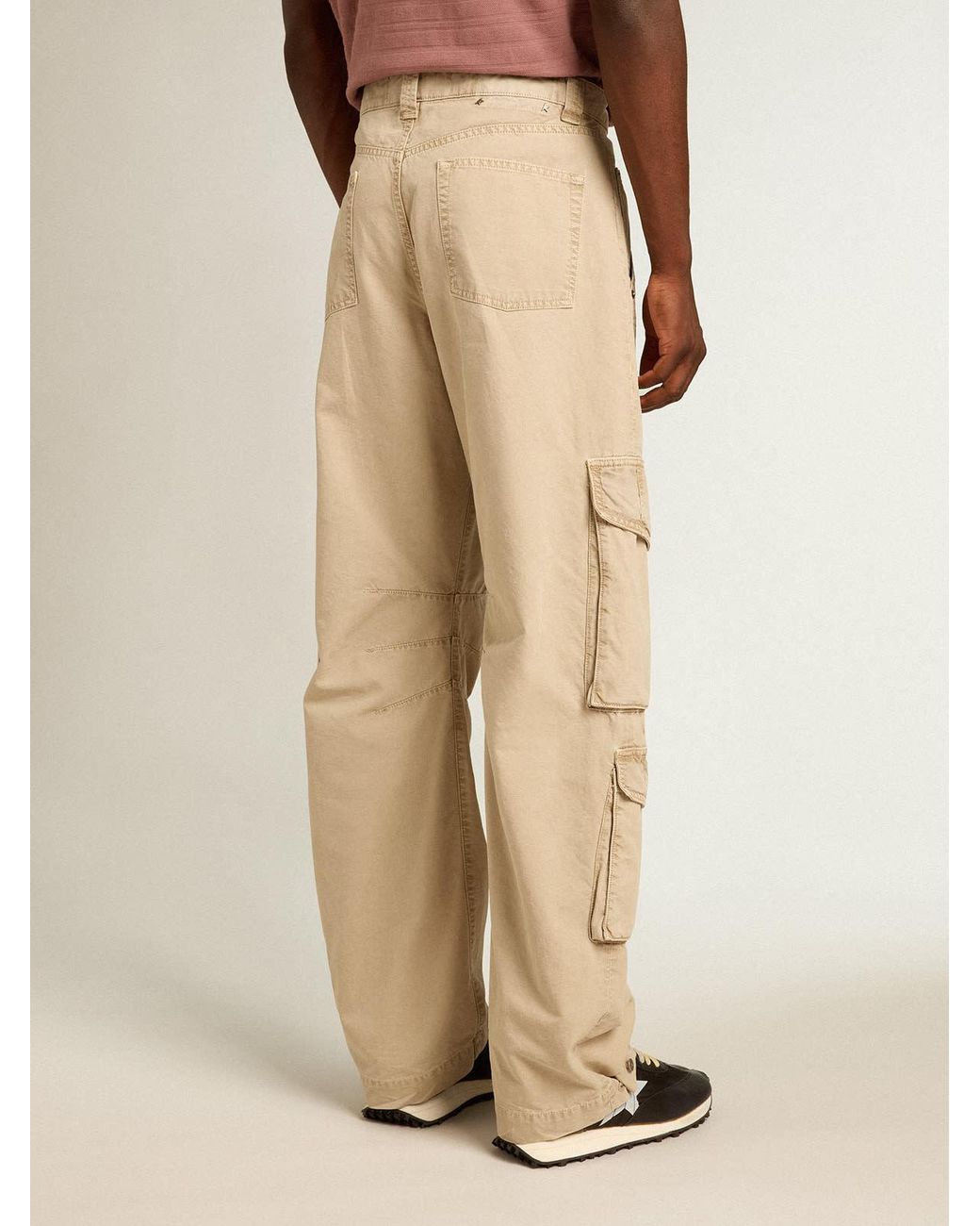 Golden Goose Deluxe Brand Natural Straight-Leg Cargo Trousers for men