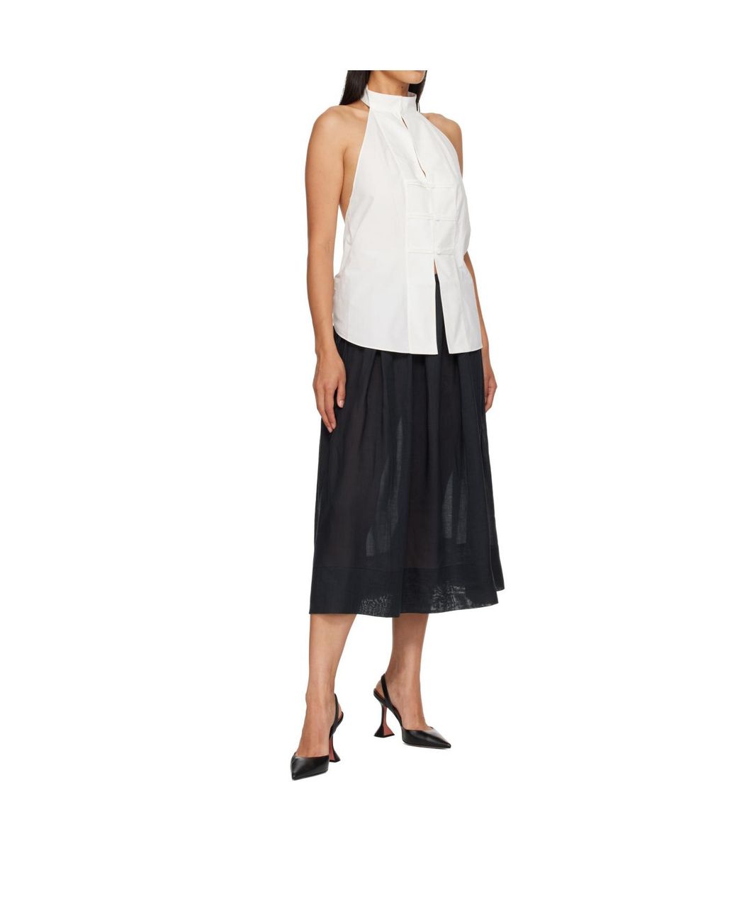 St. Agni White Backless Top