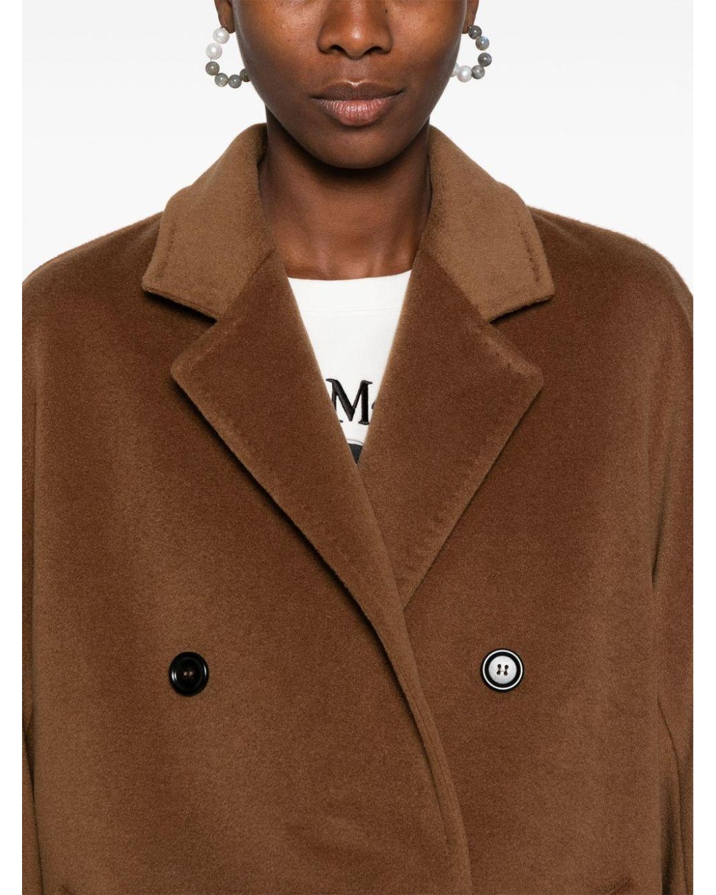Max Mara Brown Double-Breasted Coat