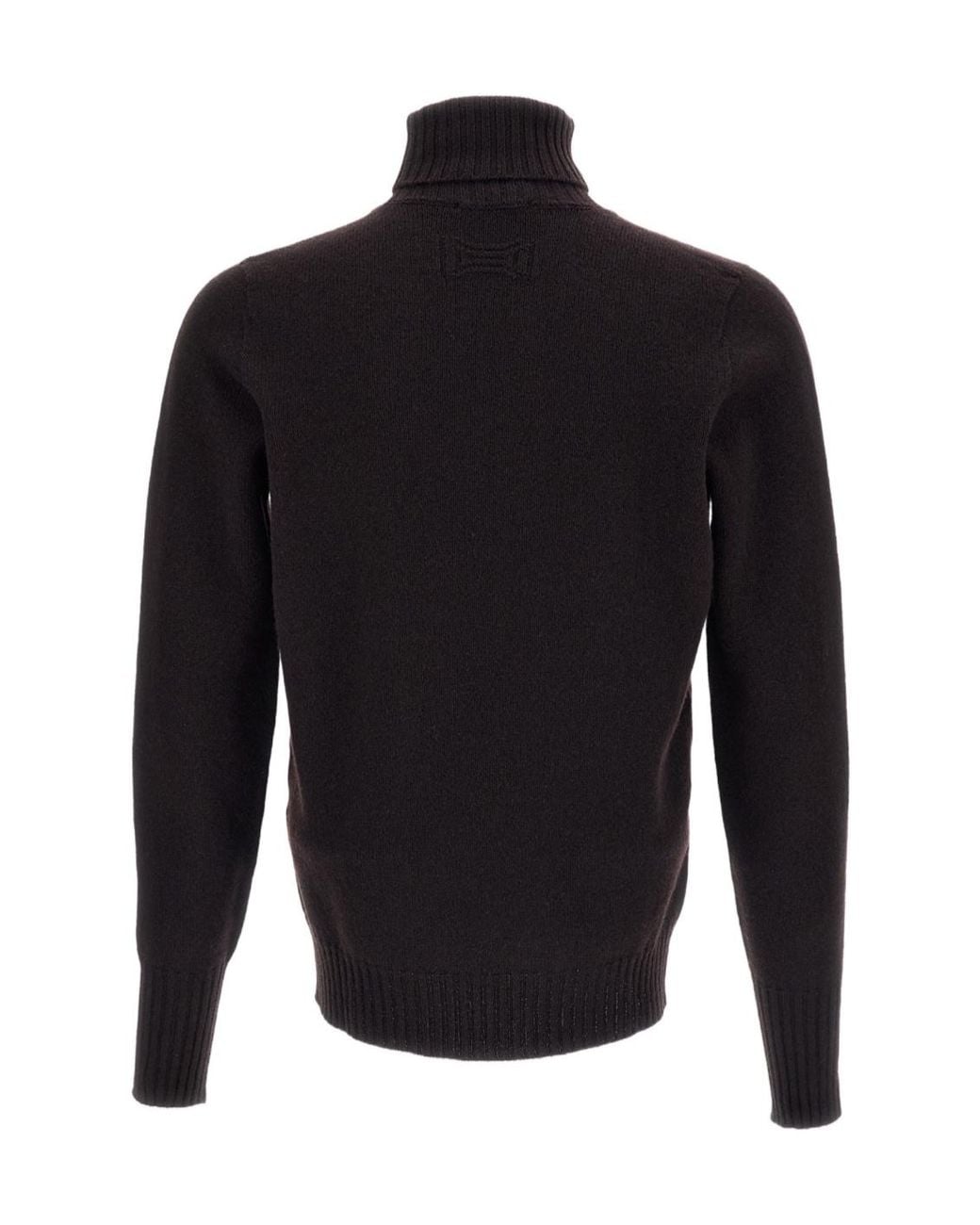 Drumohr Black Roll-Neck Knitted Sweater for men