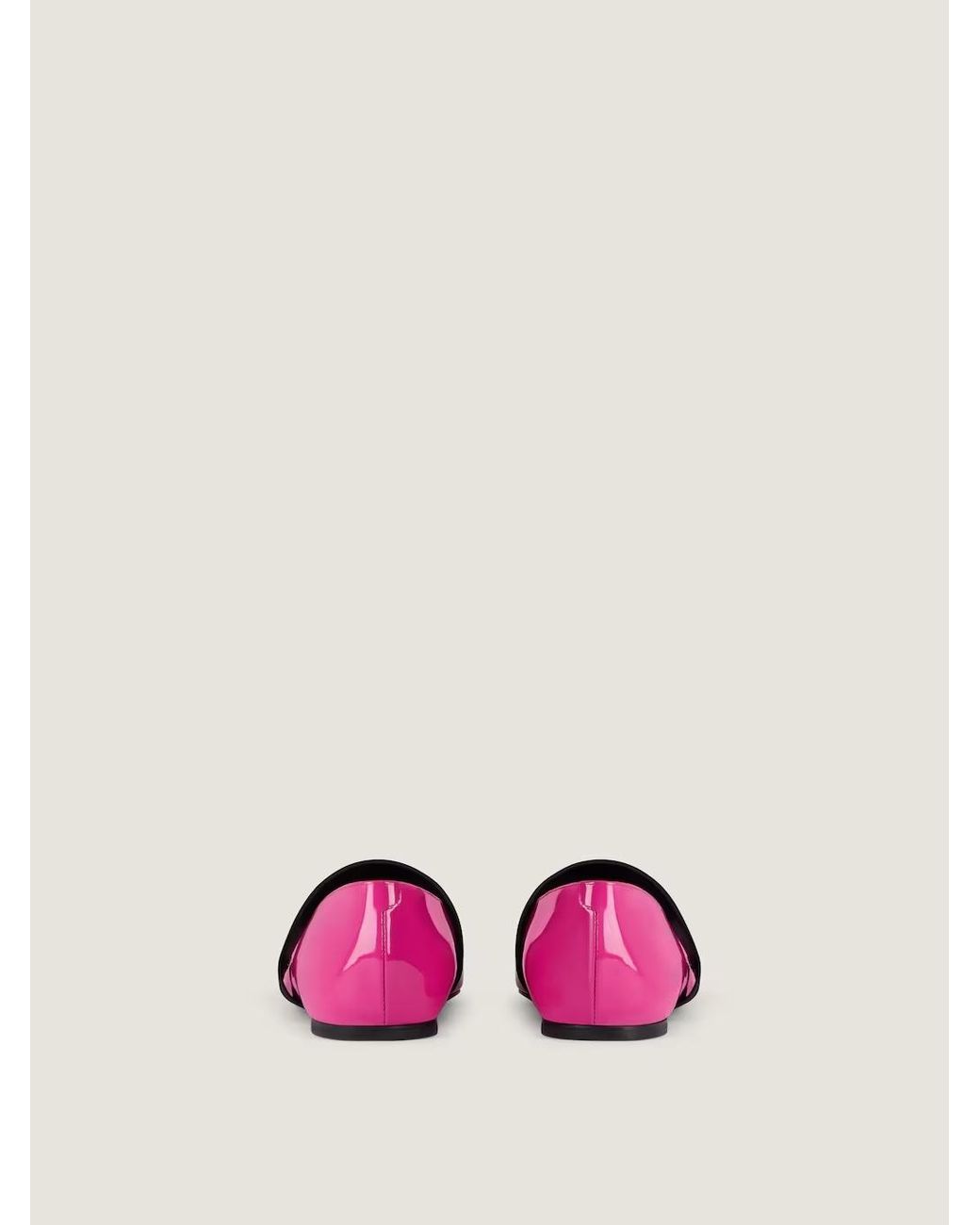 Givenchy Pink Shiny Logo Strap Ballet Flats