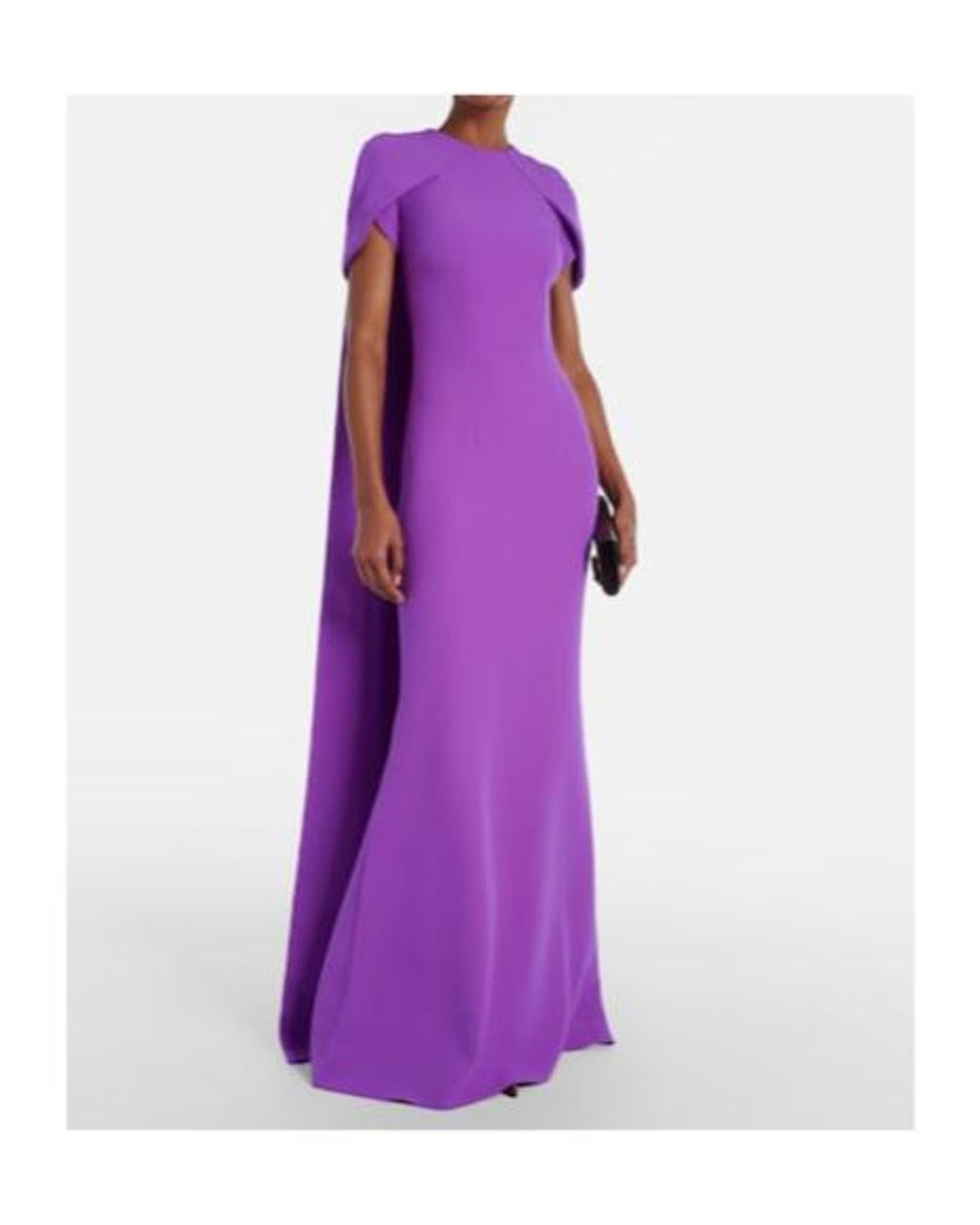 Safiyaa Purple Ginko Caped Gown