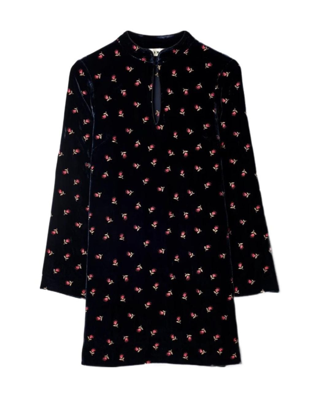 Rixo Black Calla Mini Dress