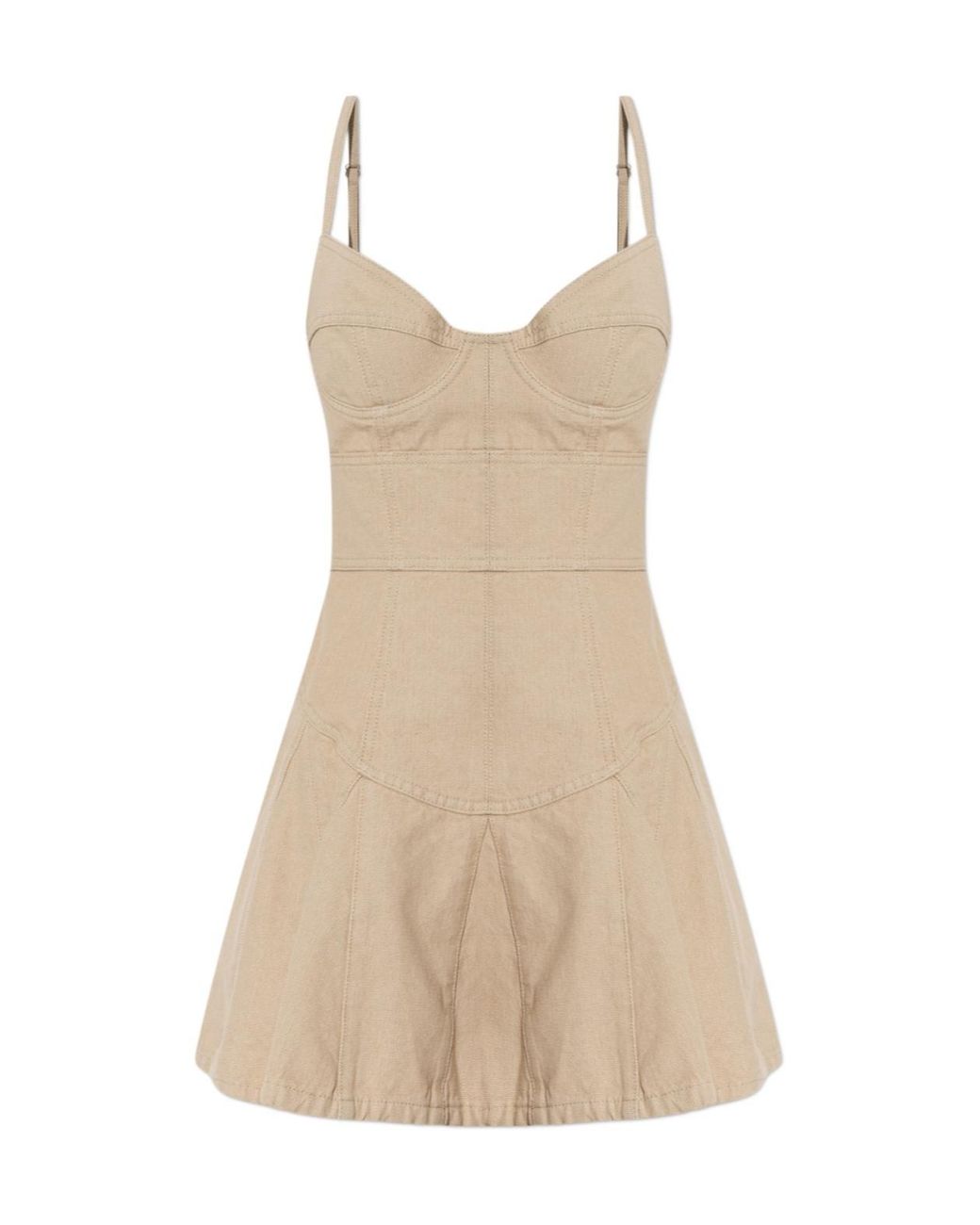 DSquared² Natural Oxford Denim Flouncy Dress