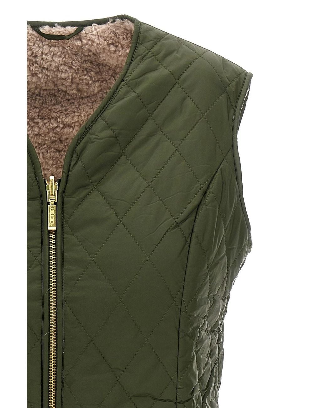 Barbour Green Zip-Up Reversible Gilet
