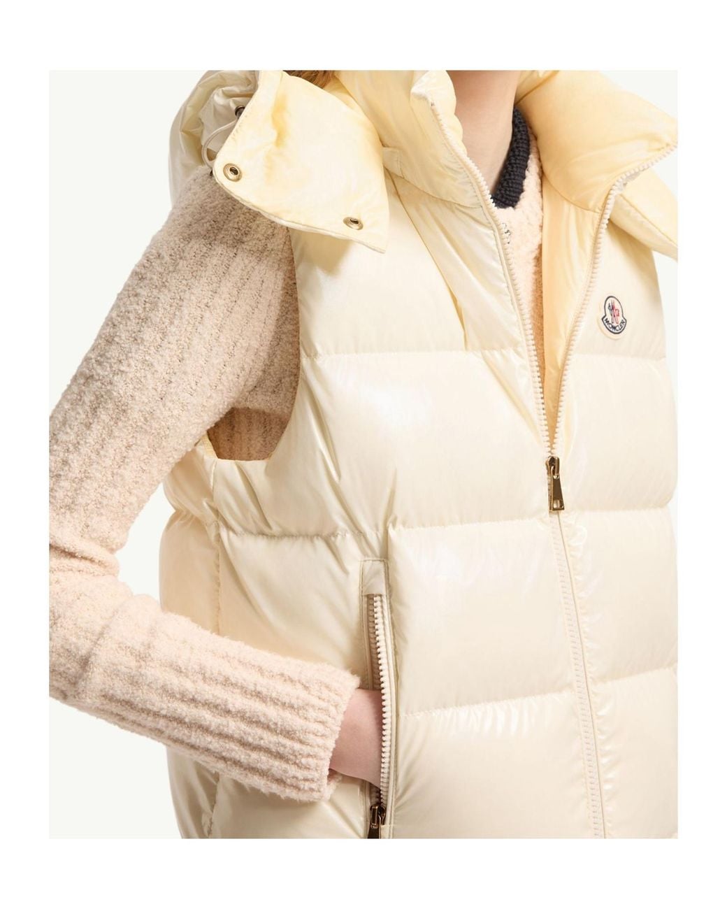 Moncler Natural Niverolle Short Down Gilet