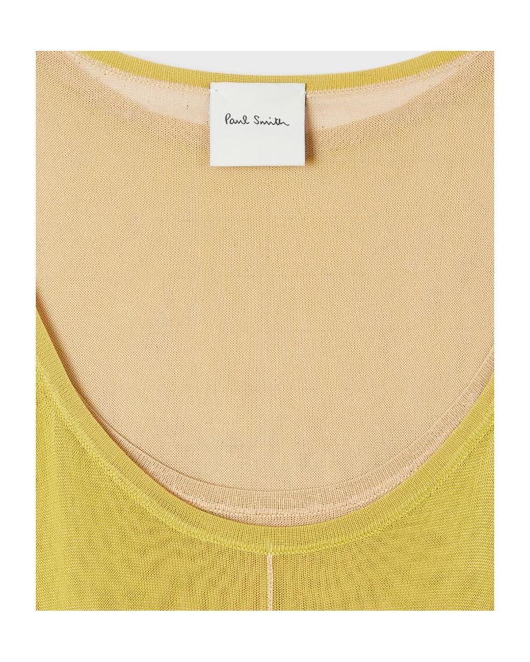 Paul Smith Yellow Layered Sleeveless Top