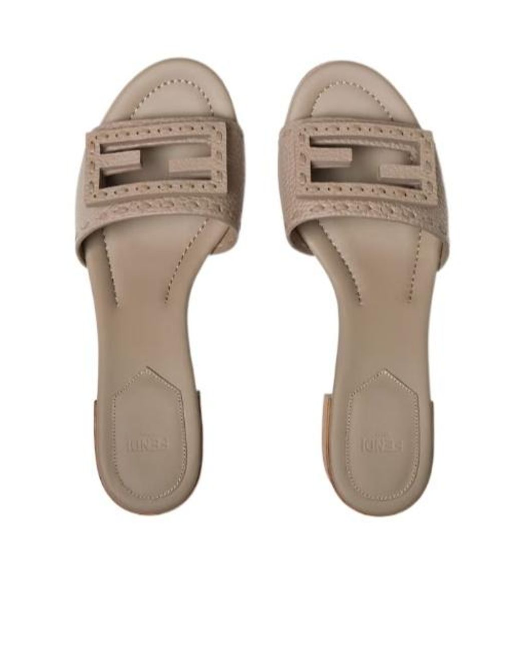 Fendi Multicolor Baguette Whipstitch-Trim Heeled Sandals