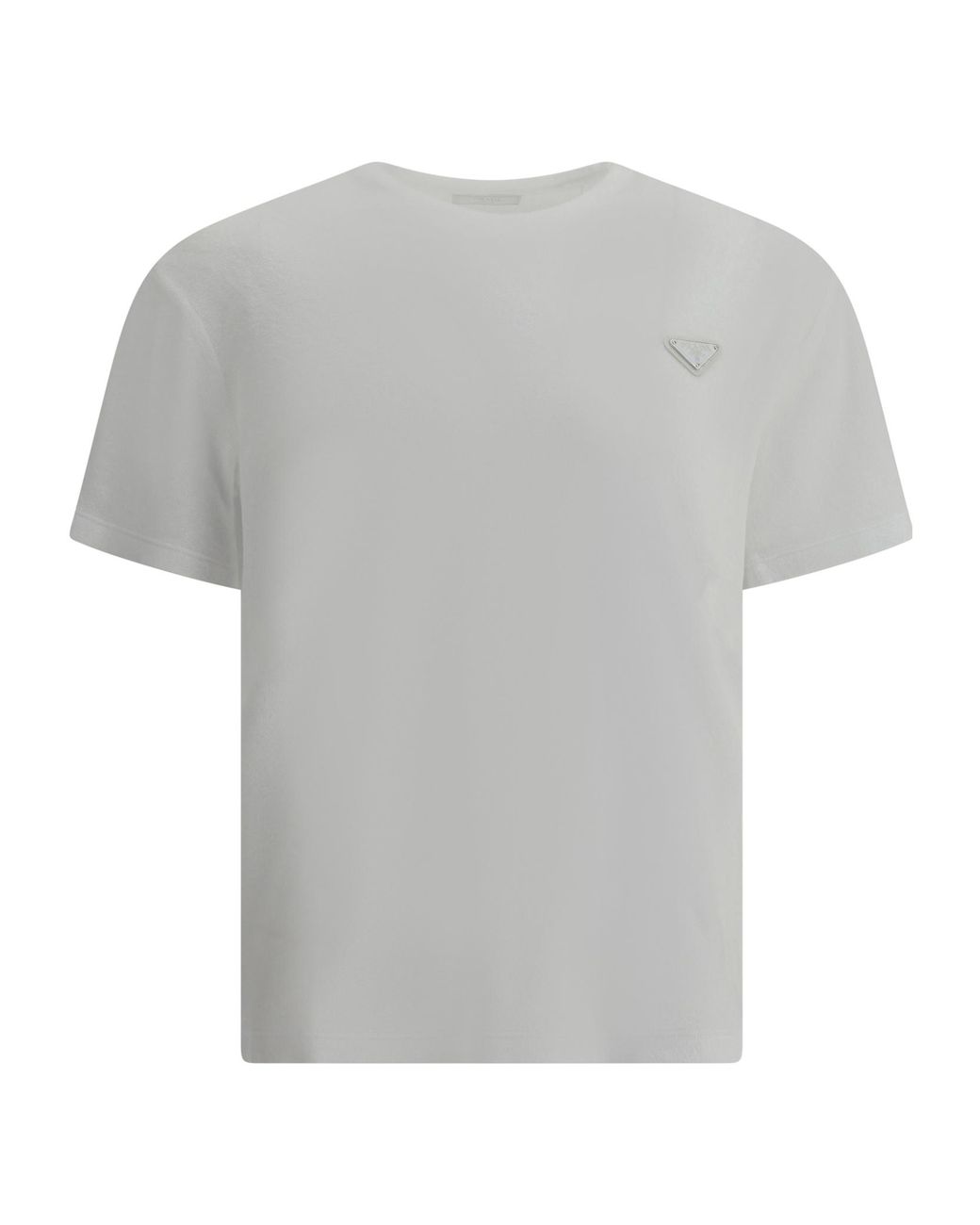 Prada White Terry T-Shirt for men