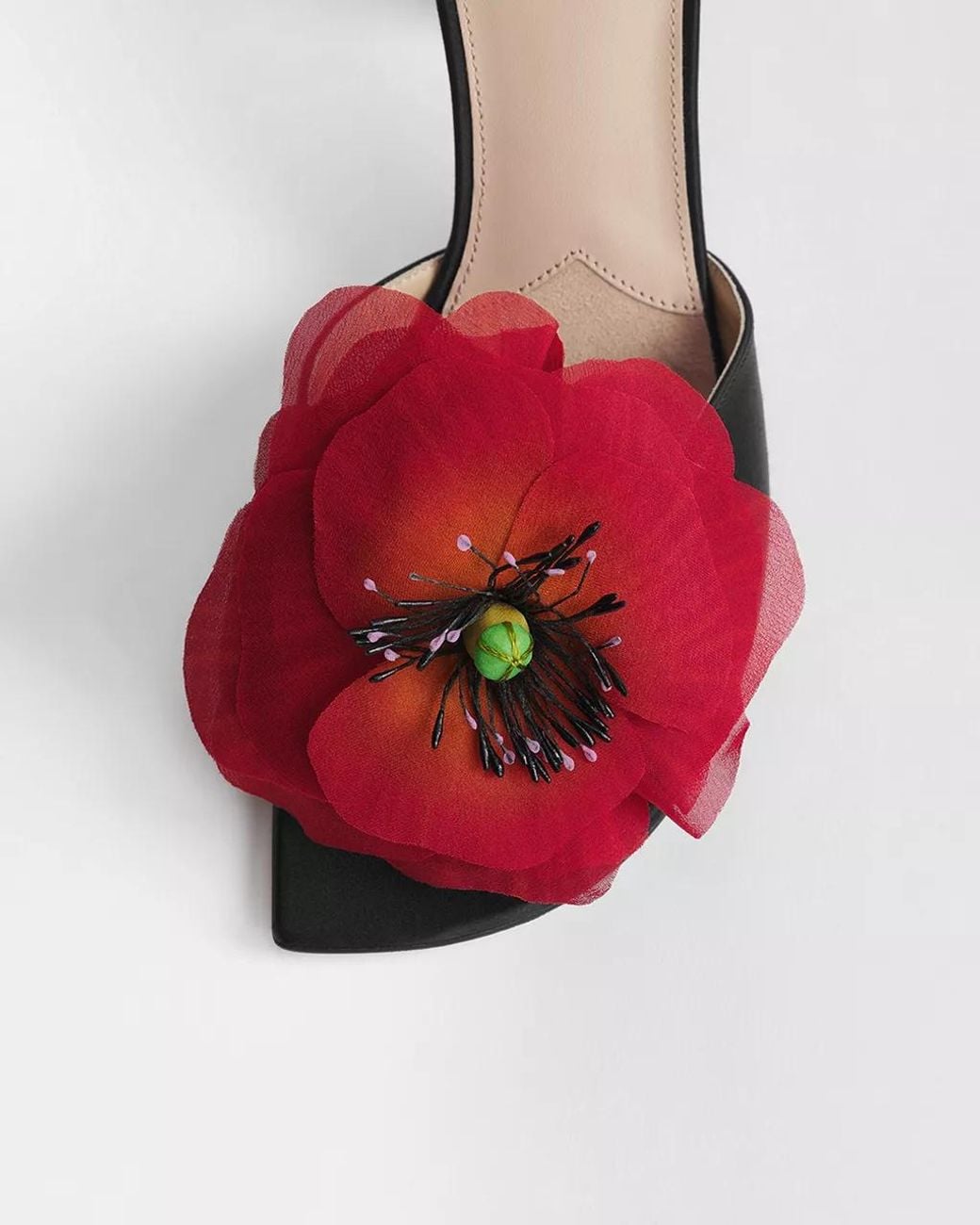 Dior Red Poppy Heeled Slide